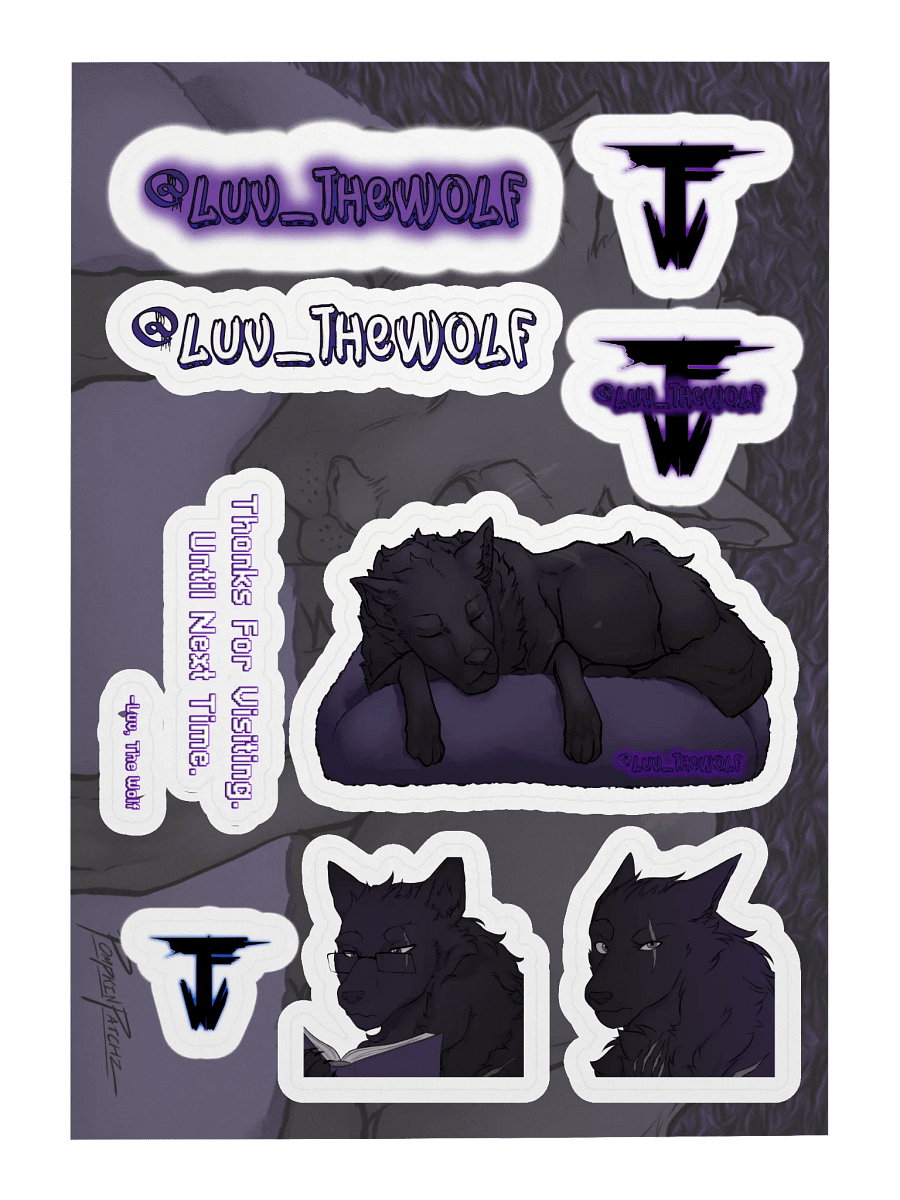 @luv_thewolf Promotional Sticker Sheet! product image (3)