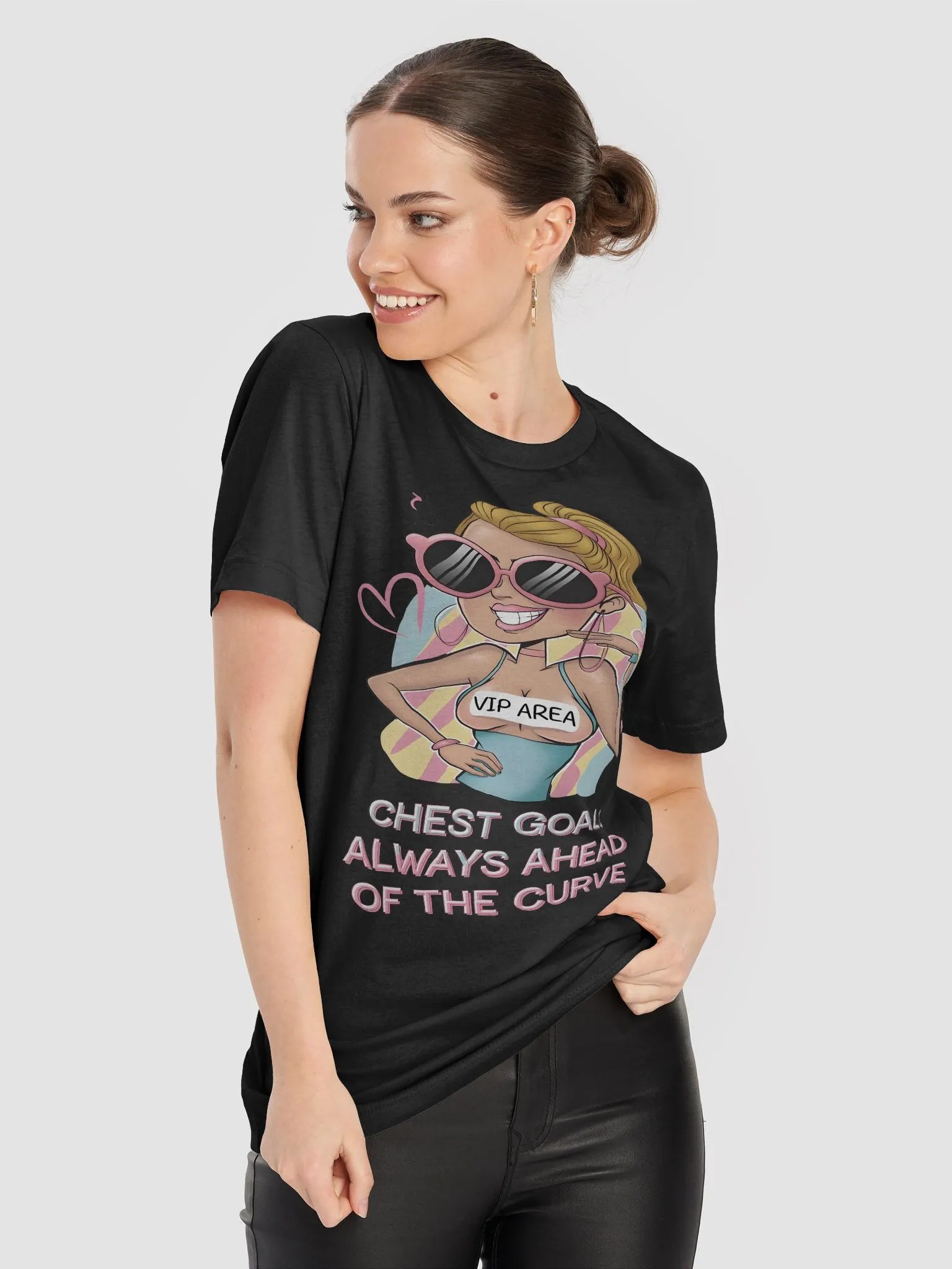 Funny Shirt VIP Area Chest Goals T-Shirt product image (4)