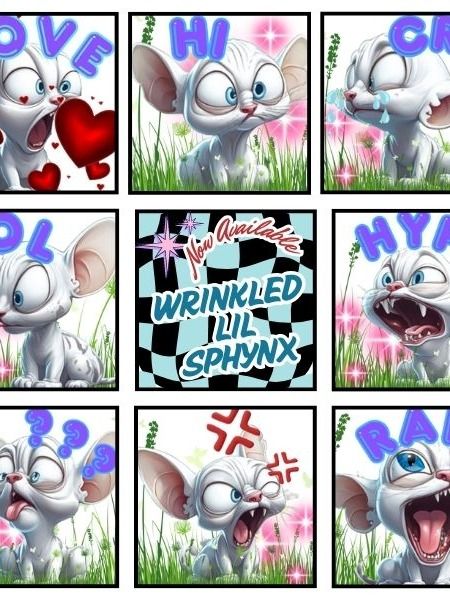 Twitch Wrinkled Sphynx Emote Pack product image (1)