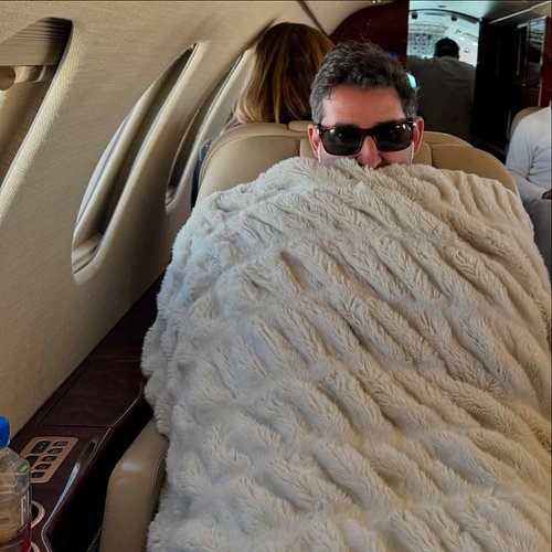 Our director Gadi won’t fly without his blankie…