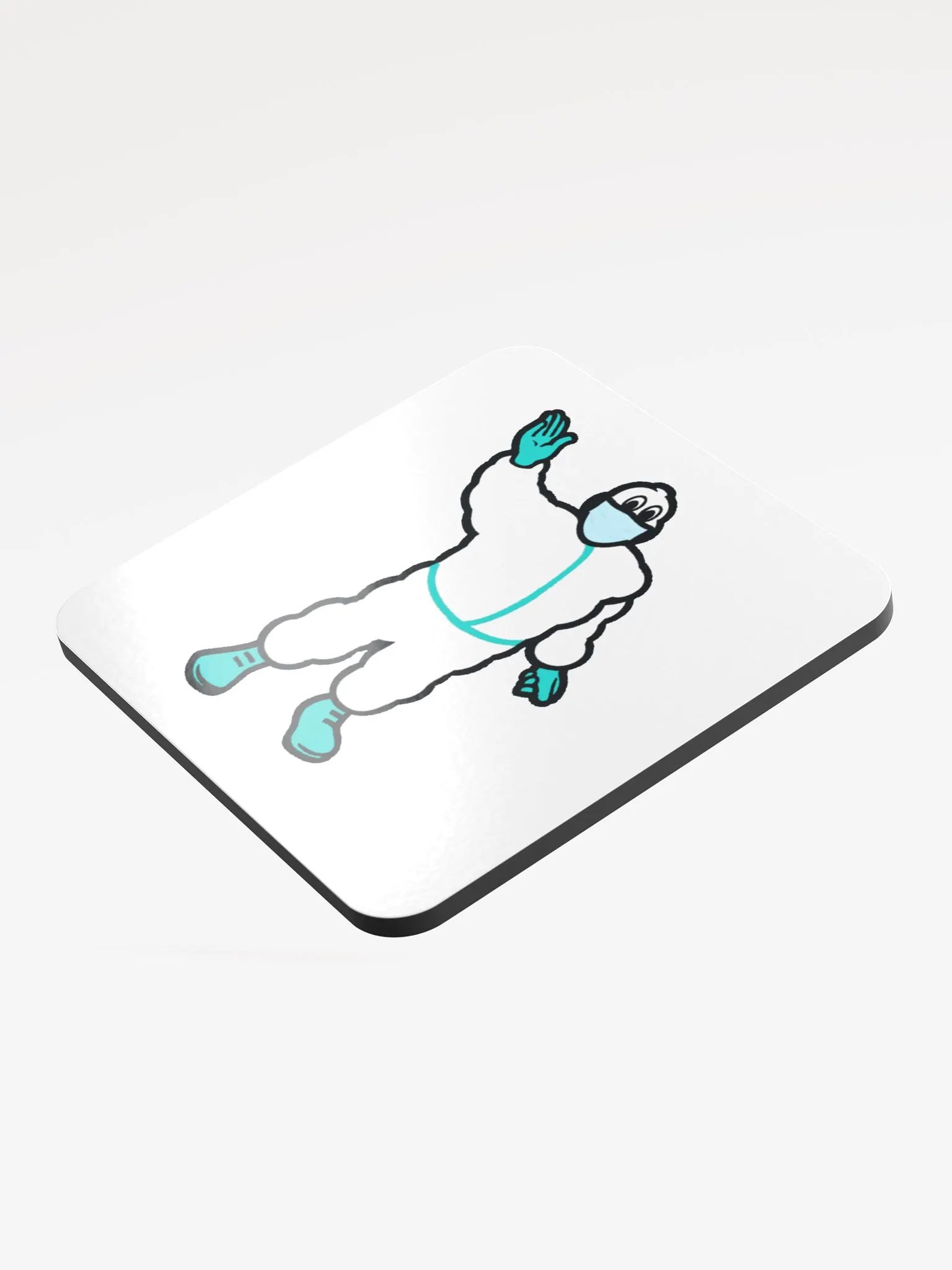 Dr Bibendum Glossed Cork Coaster product image (3)