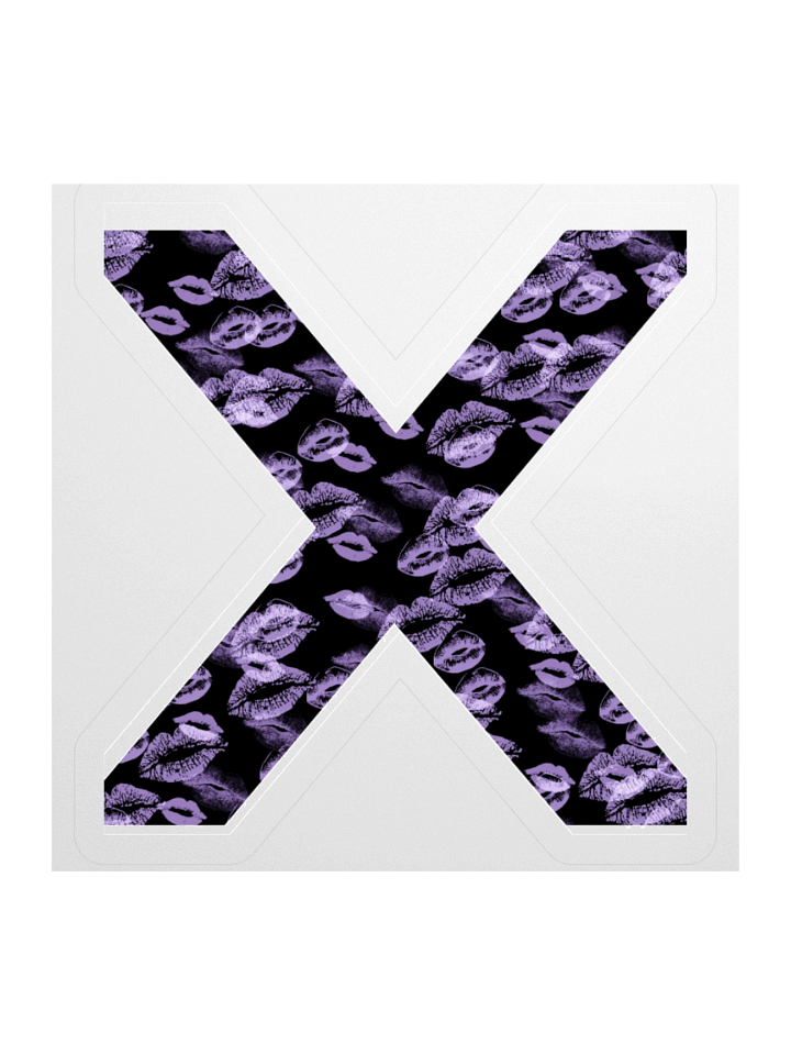 Black X Lilac Lipstick Kisses | Kiss-cut Sticker product image (1)