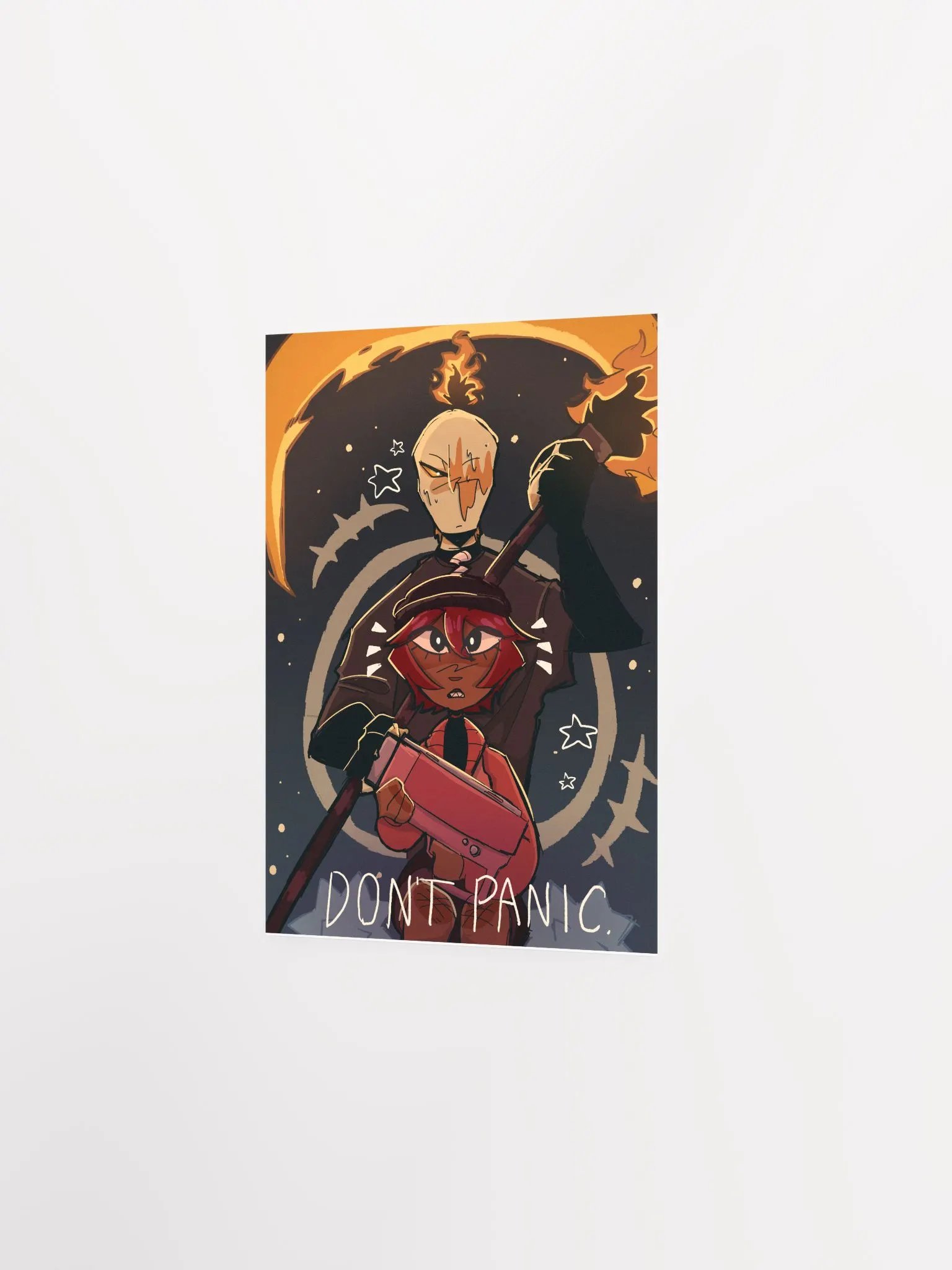 "DONT PANIC" Candlehead & Bomb-Baby Paper Poster product image (2)