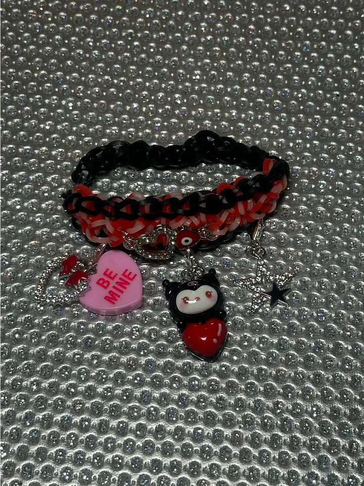 ‘ Be Mine’ Kuromi Lover Evil Eye Elastic Band Bracelet product image (1)