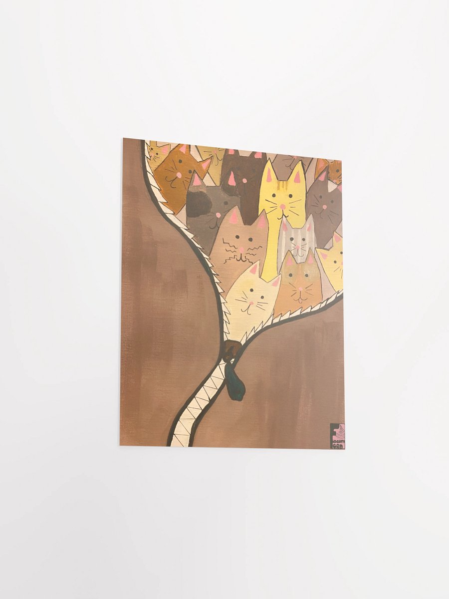 "Unleash The Cats" Poster Print (Brown) product image (3)