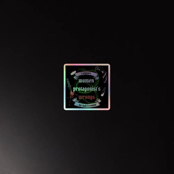 Supporting Women Protagonist's Wrongs Holographic Sticker product image (4)