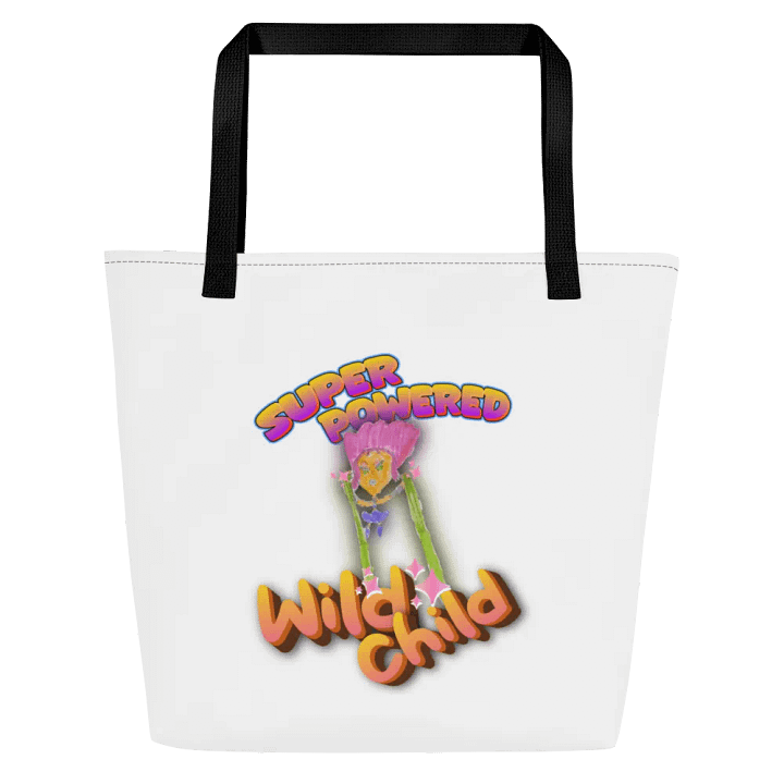 Super Powered Wild Child Large Tote Bag with Pocket product image (1)