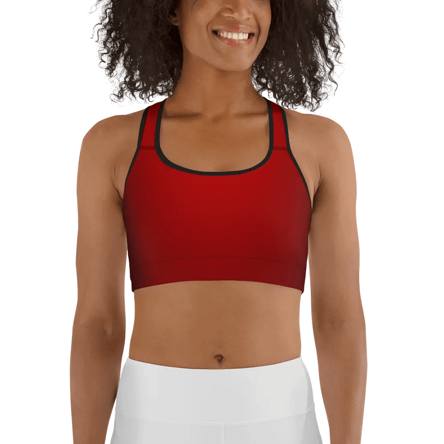 Red Gradient Power Sports Bra product image (4)