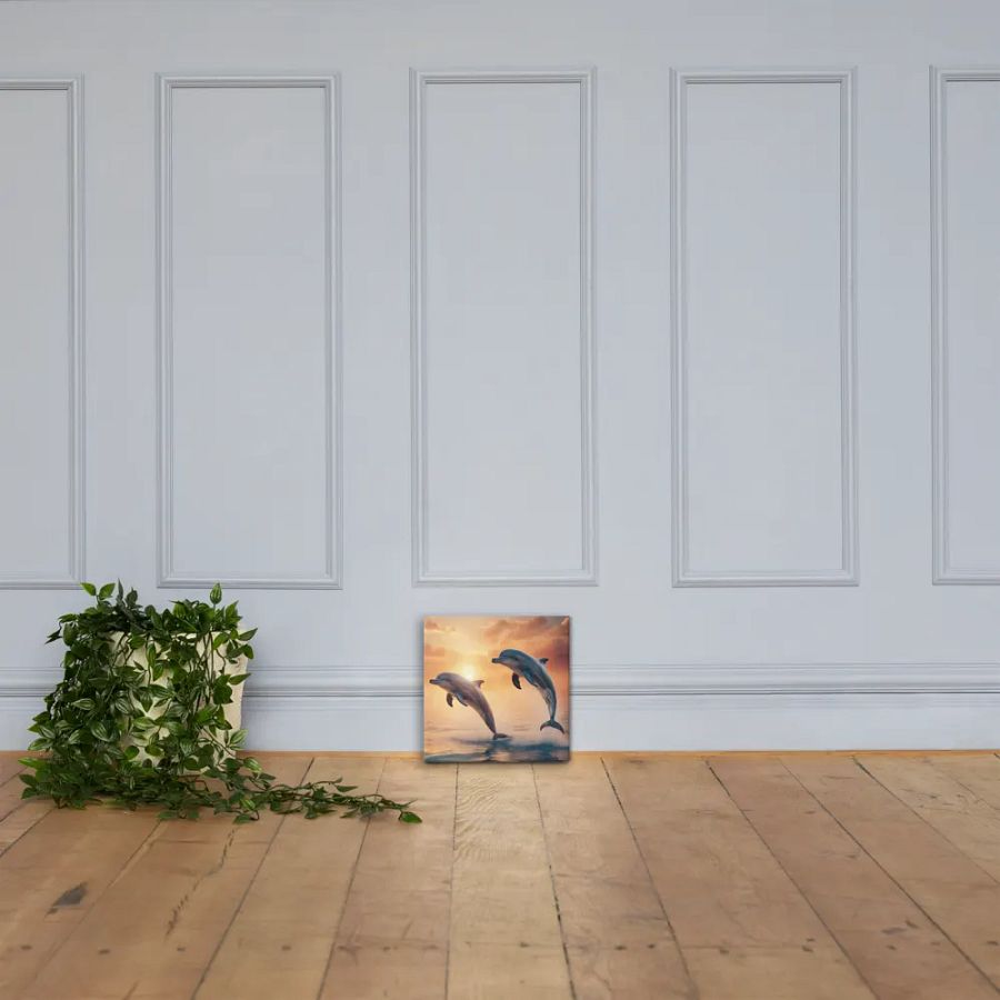 Dolphins Leaping From The Sea Wall Art product image (4)