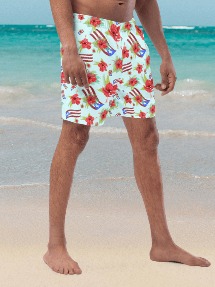 Puerto Rican Pride Swim Shorts product image (2)