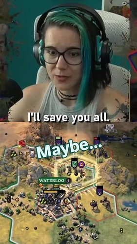 Hehe 😈

#civvii #combat #savethemall #cantsavethemall #funny #evil #tattoos #tealhair #2DKiri #TwitchPartner #ContentCreator ...