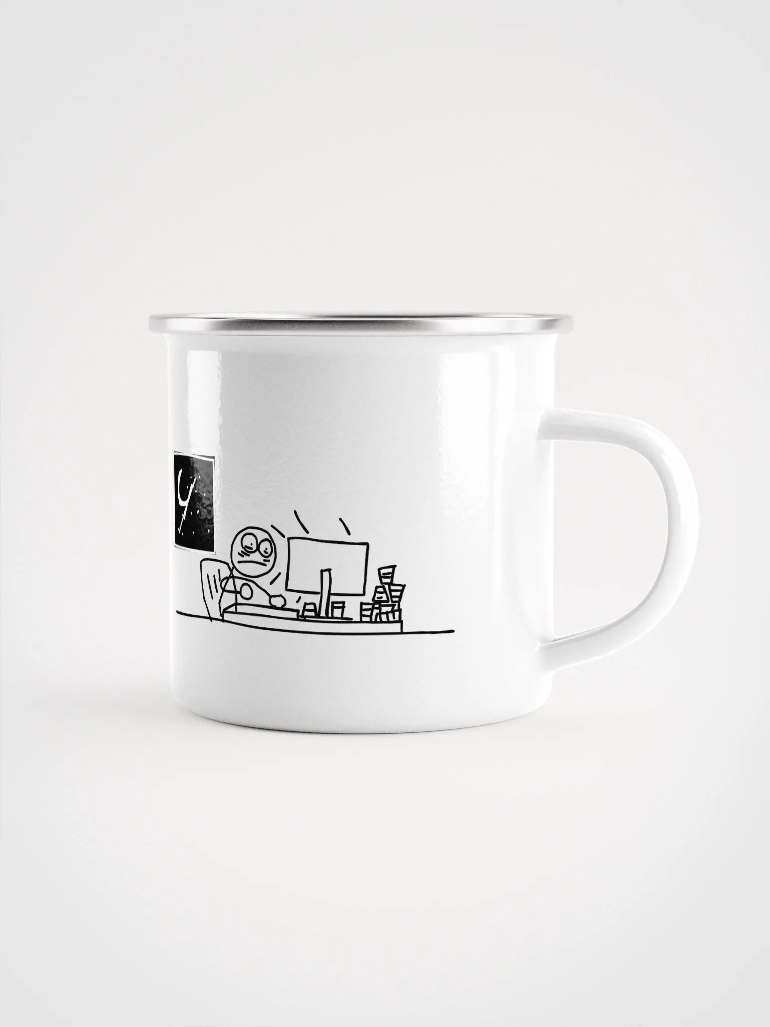 Over Productive Enamel Mug product image (1)