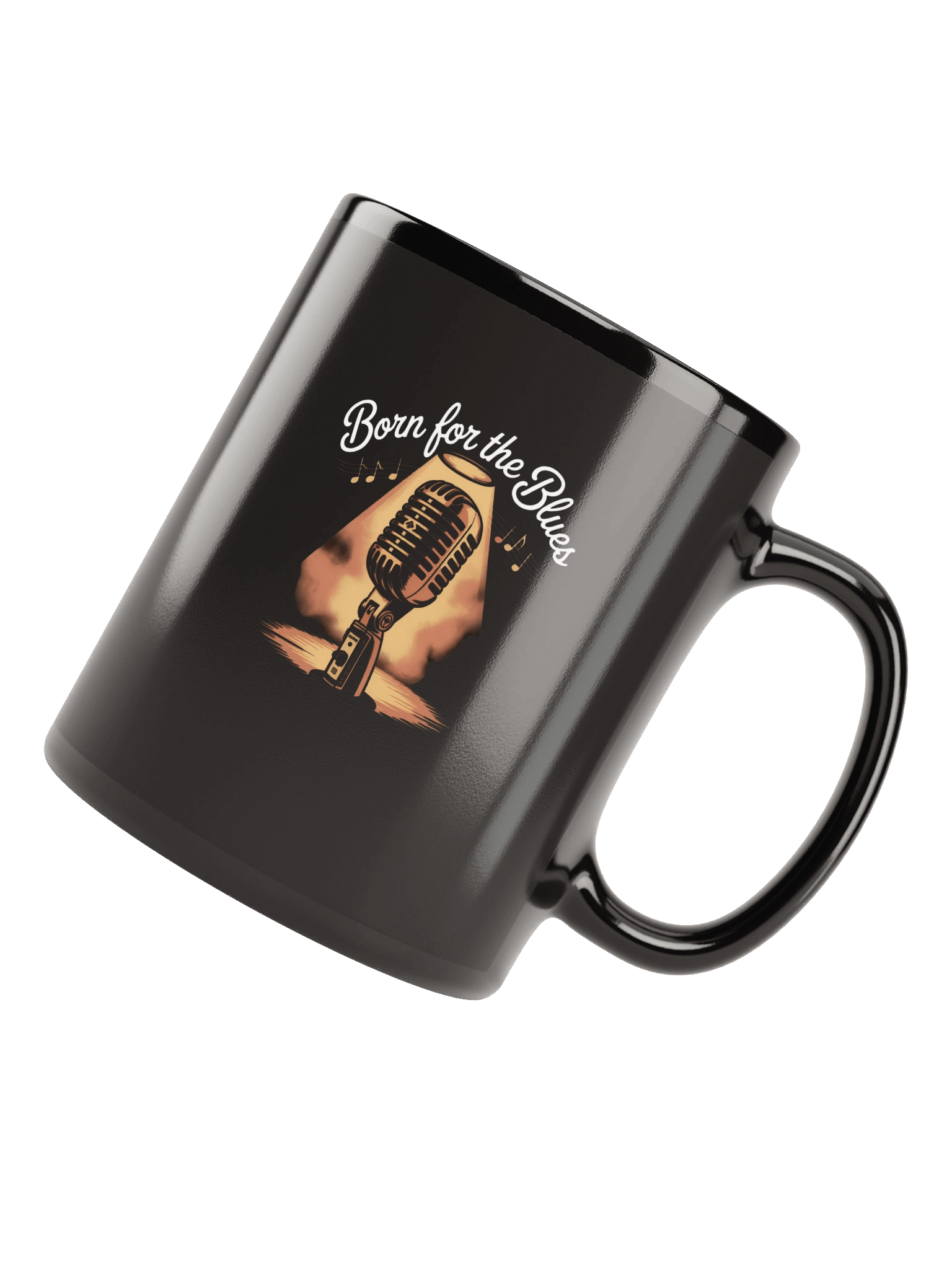 Born for the Blues – Black Glossy Mug (The Slogan Series) product image (8)