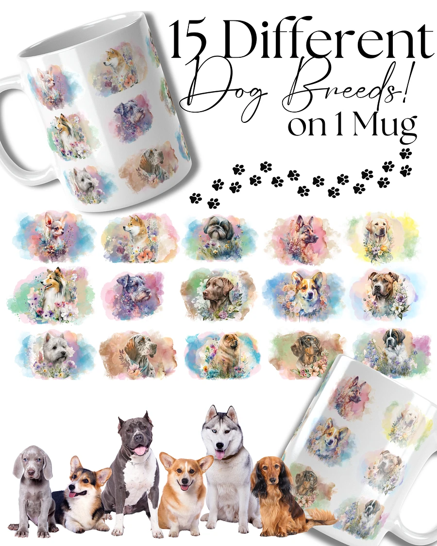 Watercolor Dogs Mug product image (1)