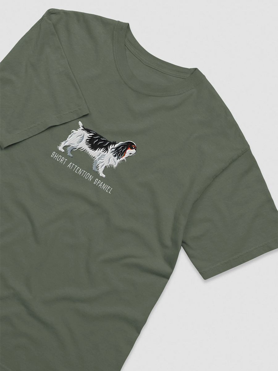Short Attention Spaniel T-Shirt(Embroidered) of an English Toy Spaniel(Tricolor) product image (27)