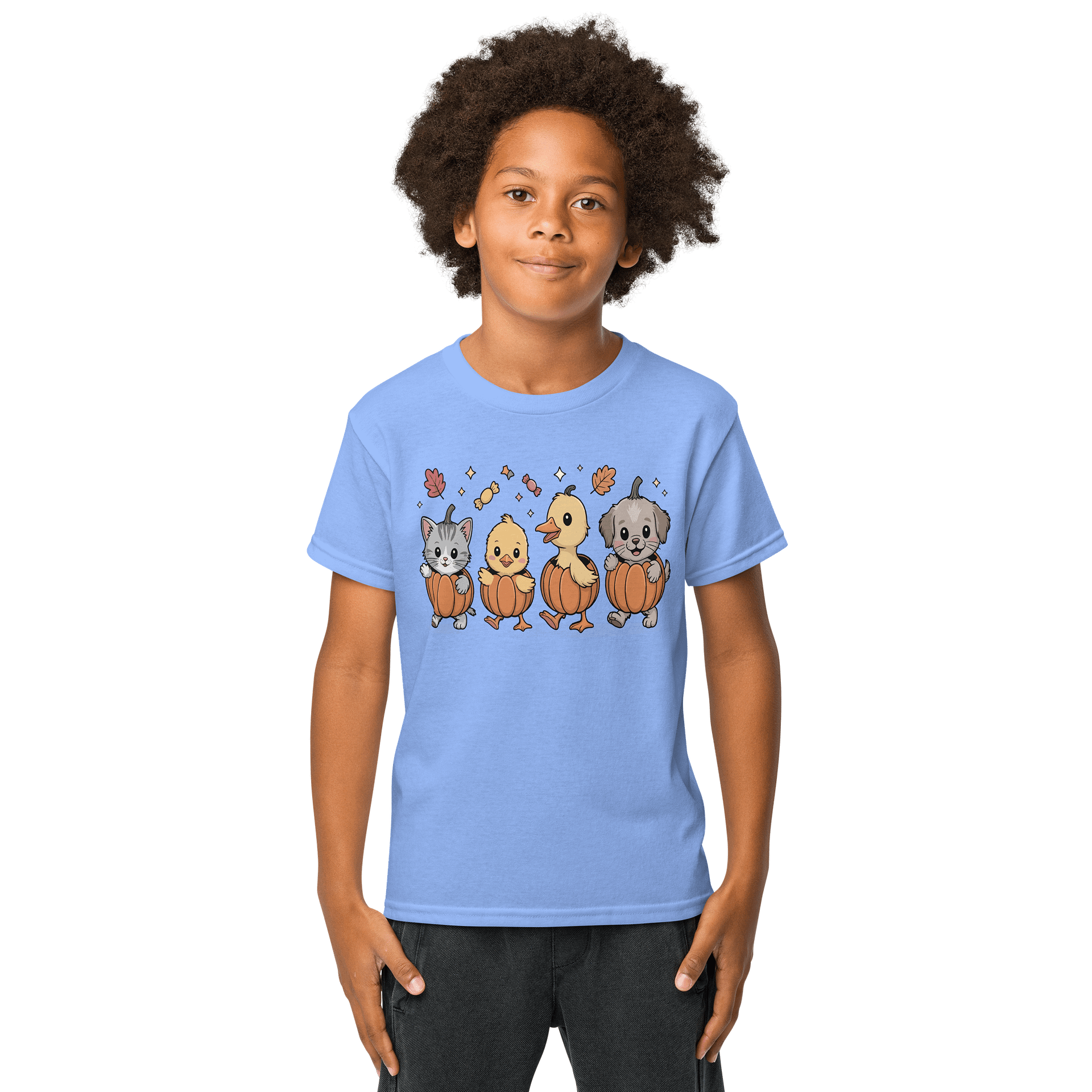 Pumpkin Parade Pals – Cute Halloween Tshirt for Kids product image (42)