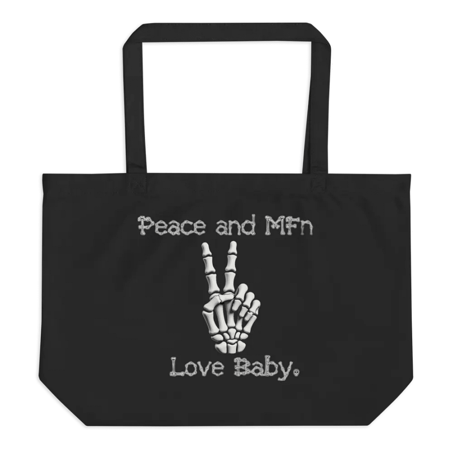 ''Peace & MFn Love Baby'' Econscious Organic Cotton Tote by Econscious product image (1)