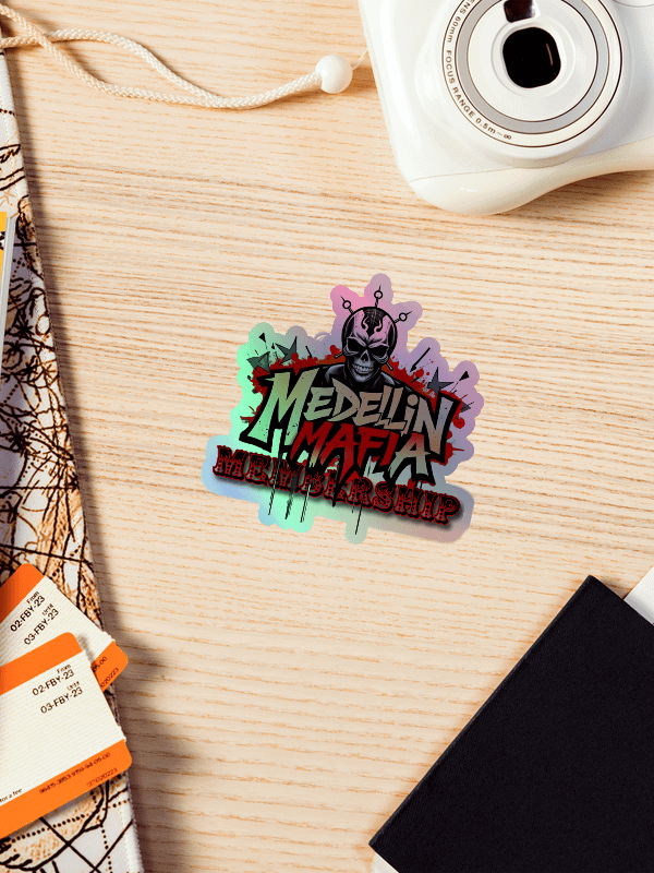 Flaming Skull Holographic Sticker Set product image (5)