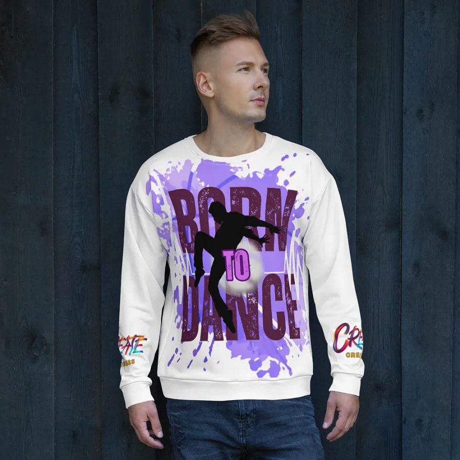 Born to Dance His Silhouette Vibrant Visionary All-Over Print Sweatshirt product image (5)