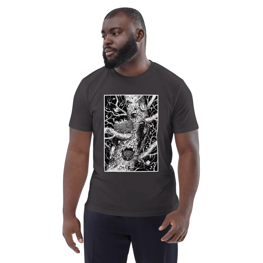 Birds of the wilderness - organic cotton, b&w print product image (3)