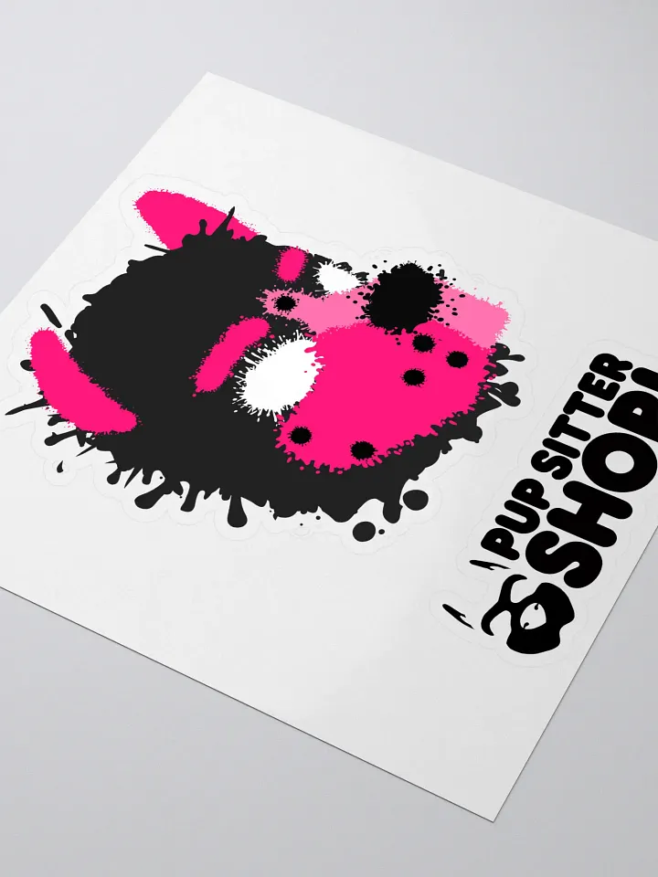 Pup Splatter Sticker - Pink product image (1)