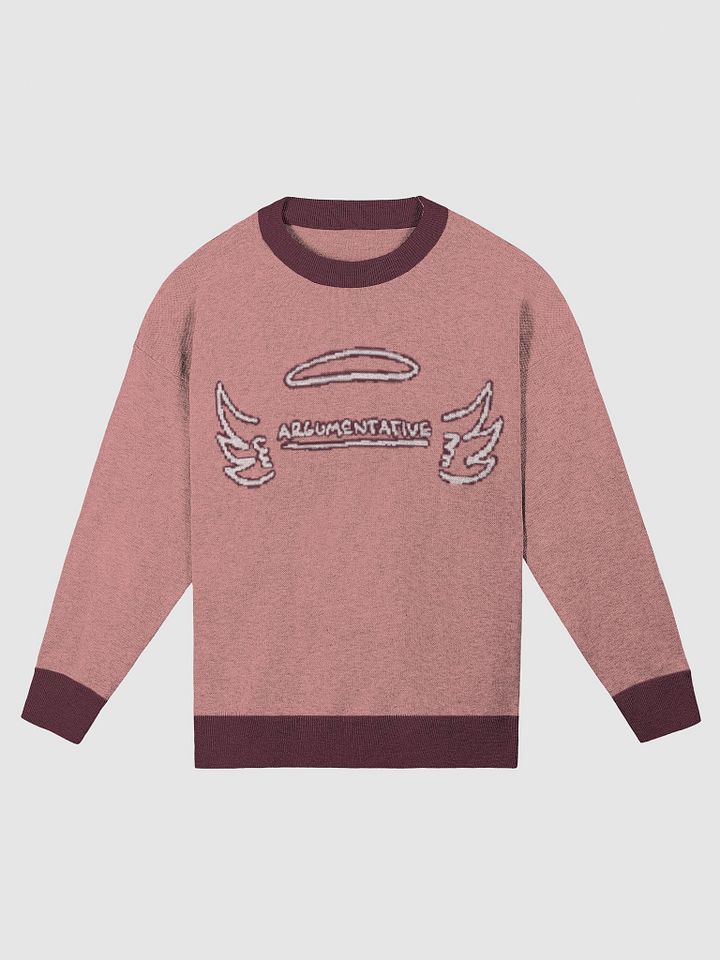 ANGELIC (lg. lined design, tri-tone pink) knitwear relaxed crewneck product image (5)