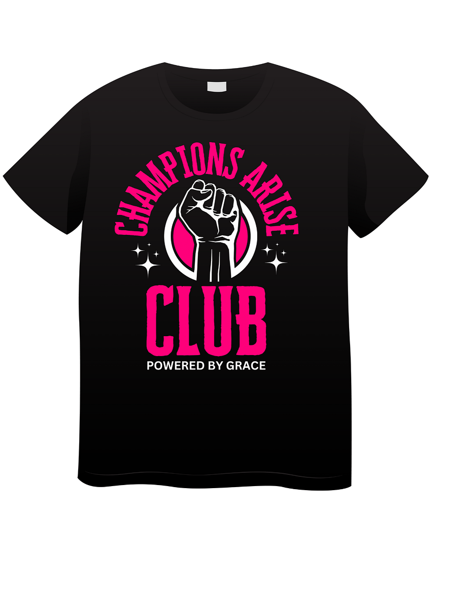 Champions Arise Radiant Rose Print T-shirt product image (1)