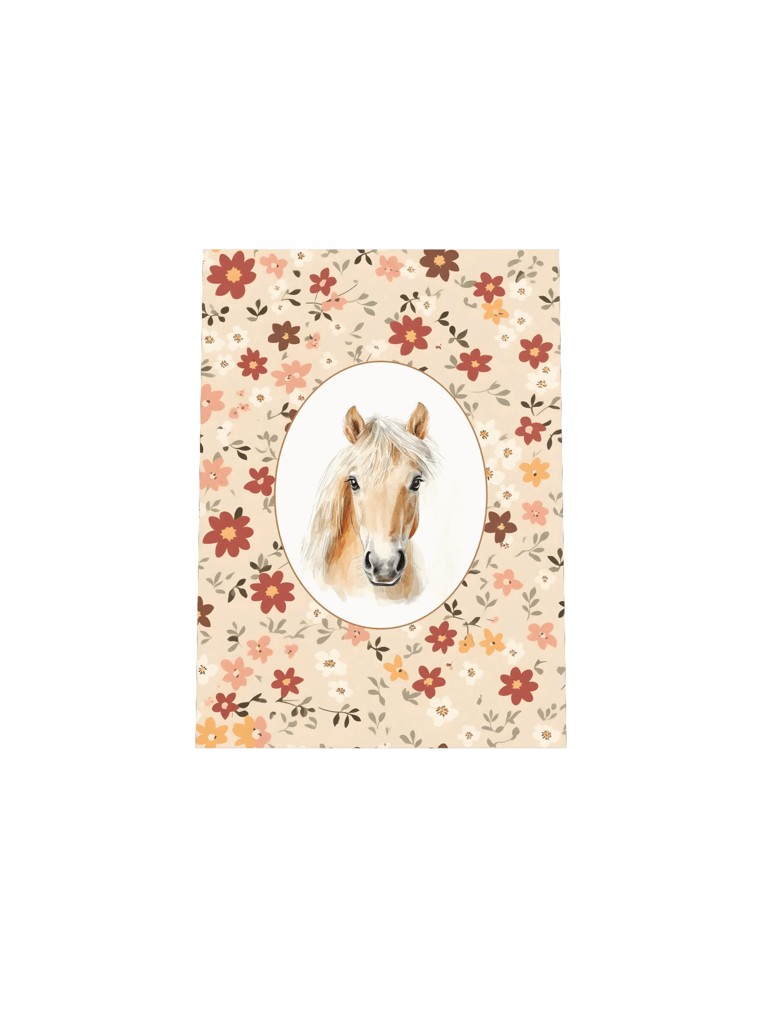 Horse on Boho Wildflower Pattern, Farmhouse Nursery product image (7)