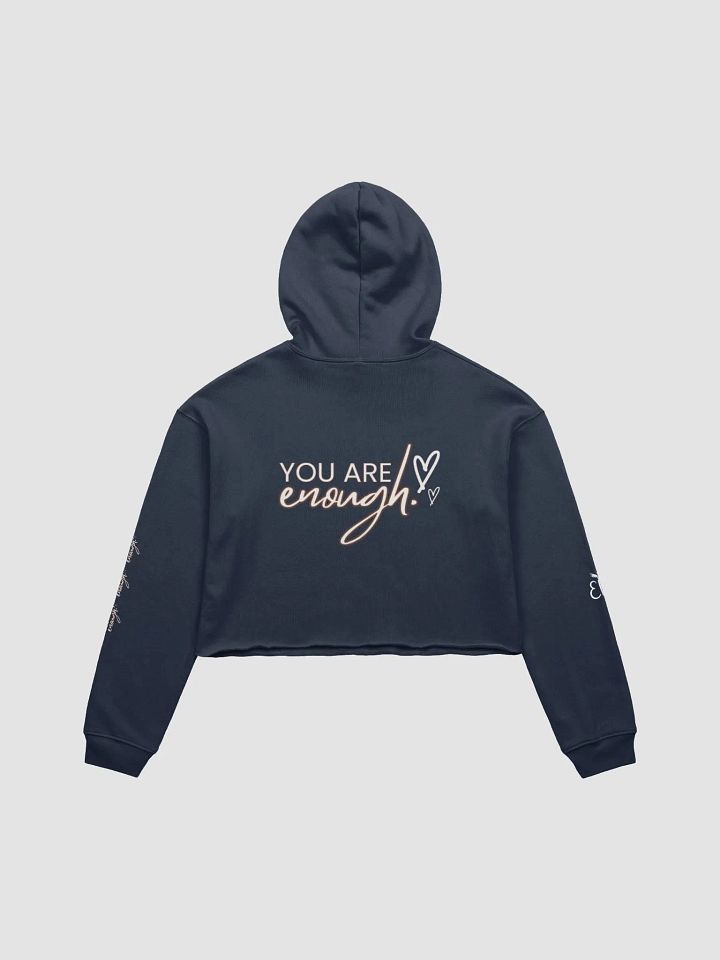 You Are Enough: Womens Fleece Crop Hoodie (Dark Colors) product image (18)