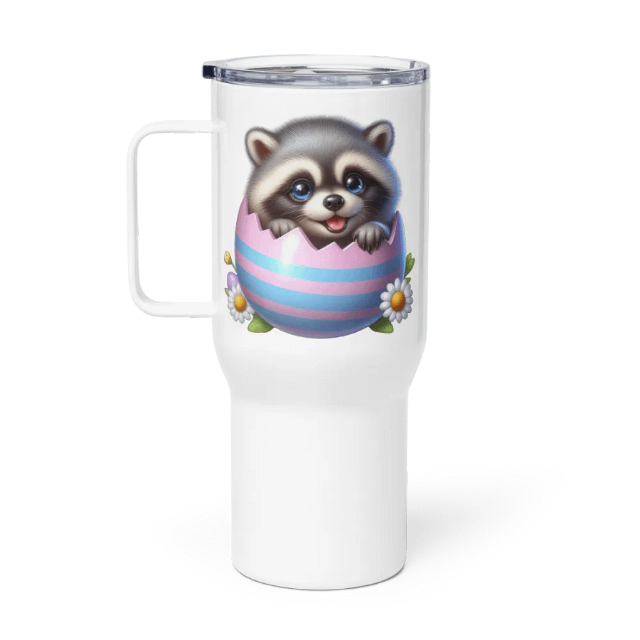 Raccoon Easter Egg - Travel Mug w/ Handle product image (1)