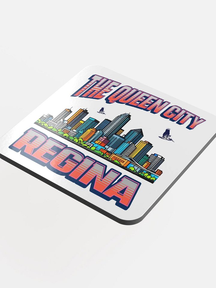 Regina The Queen City Skyline Glossed Cork Coaster product image (1)