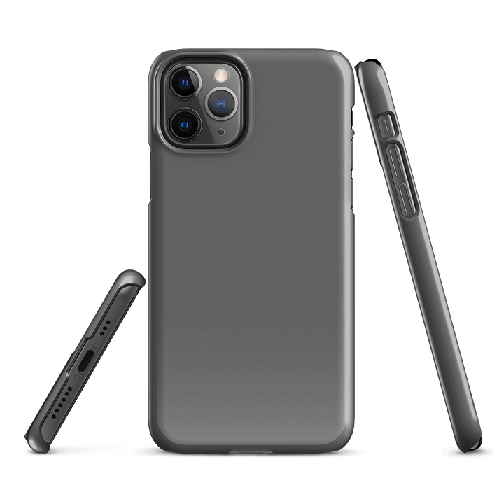 Dark Gray Solid Color iPhone® Glossy Snap Case product image (2)