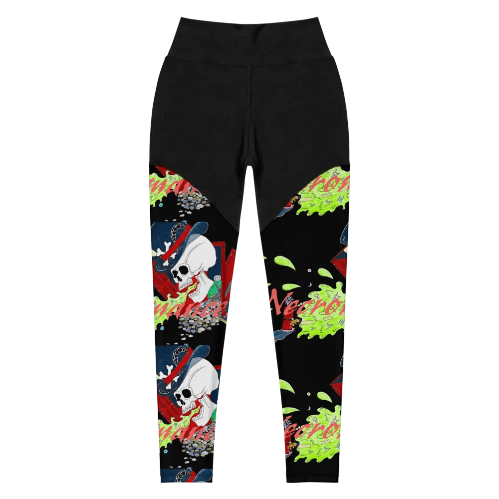 Skull Chaos All-Over Sports Leggings product image (5)