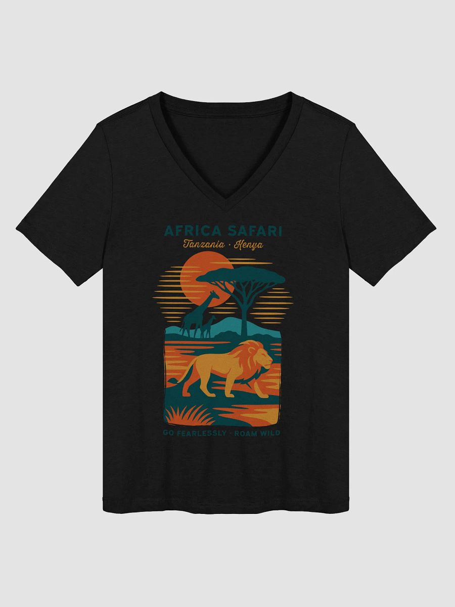 Safari Sunset – Women’s V-Neck Tee product image (3)