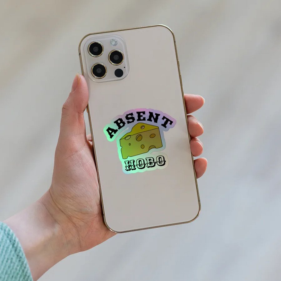 Absent Hobo Cheese Holographic Sticker product image (8)