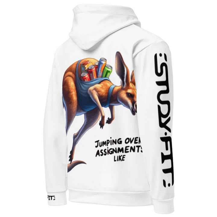 Jumping over assignments like - Recycled Hoodie product image (1)