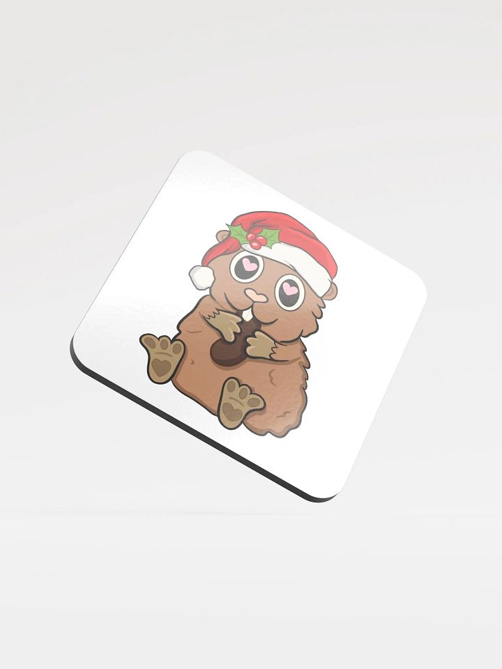Christmas Guinea Pig Coaster (On White) product image (1)