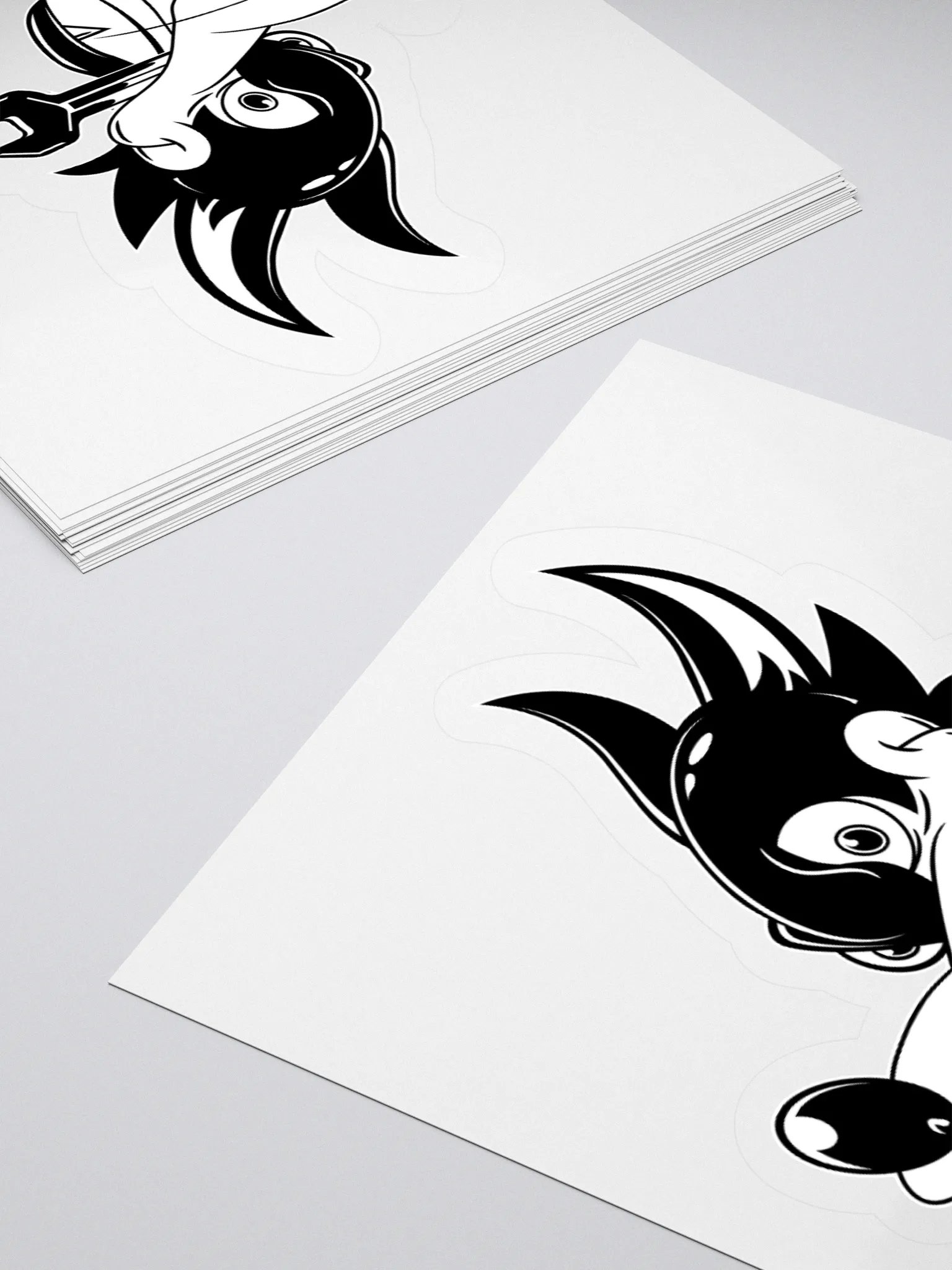 Swirl Toon Figure Black & White Sticker product image (4)