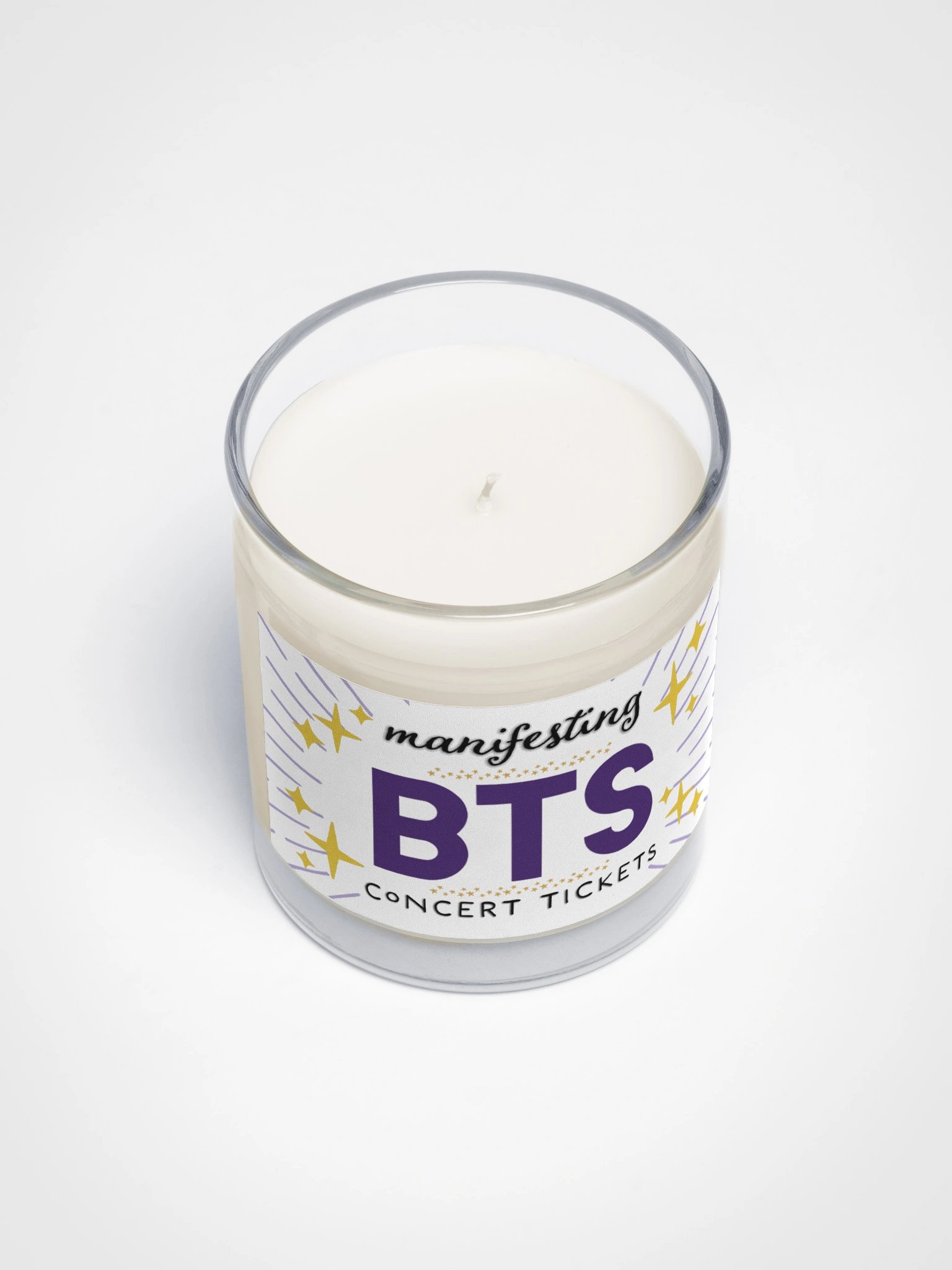 BTS concert tickets manifestation candle product image (3)