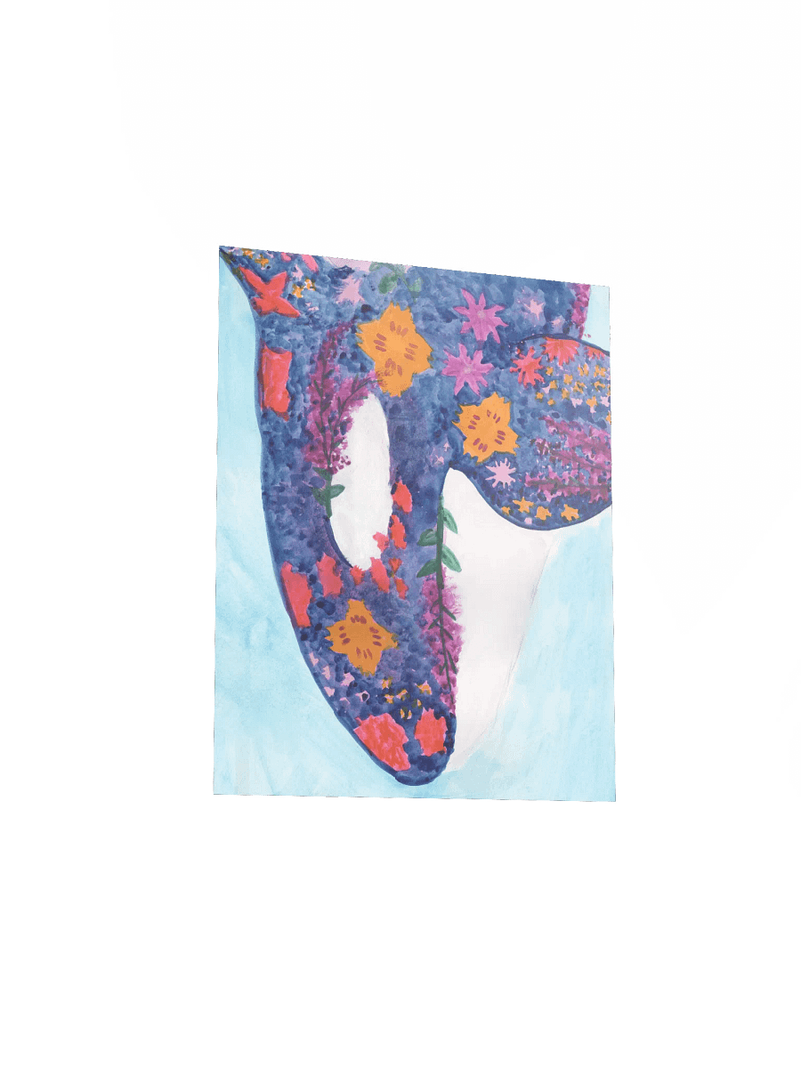 floral orca 05 - watercolour on paper - print product image (4)