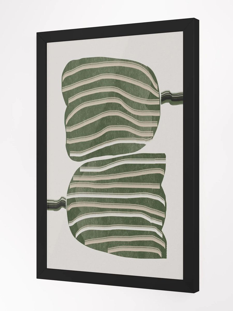 Striped Foliage Art Print | Modern Botanical Duo for Sophisticated Décor product image (4)