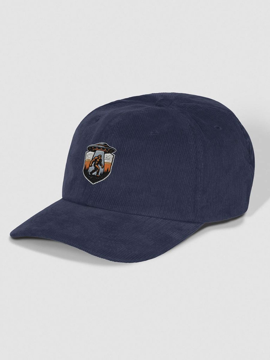 Bigfoot UFO Dad Hat – Minimalist Cryptid Chest Logo Style product image (3)