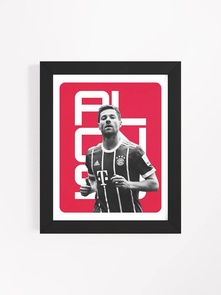 Xabi Alonso BW Bayern Munich Name Art Framed Print product image (1)