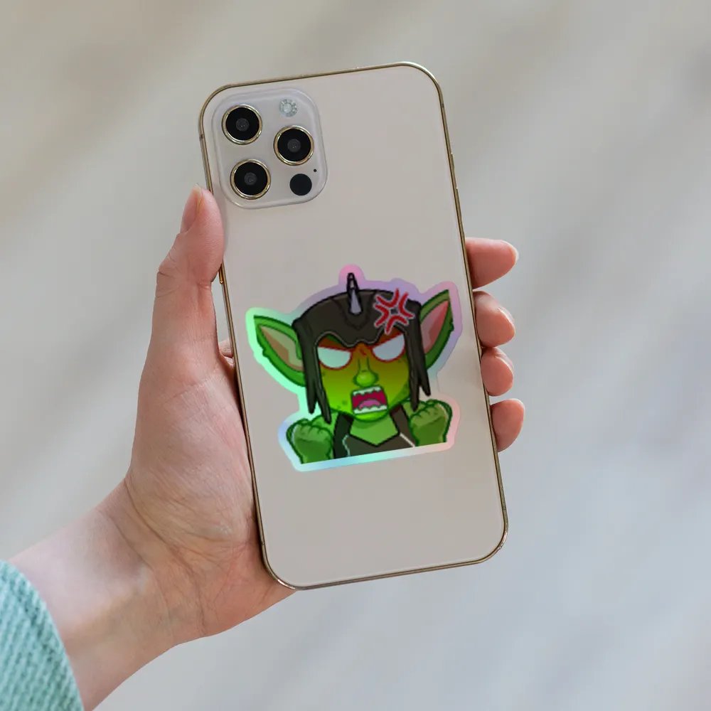 Angry Holographic Sticker product image (6)