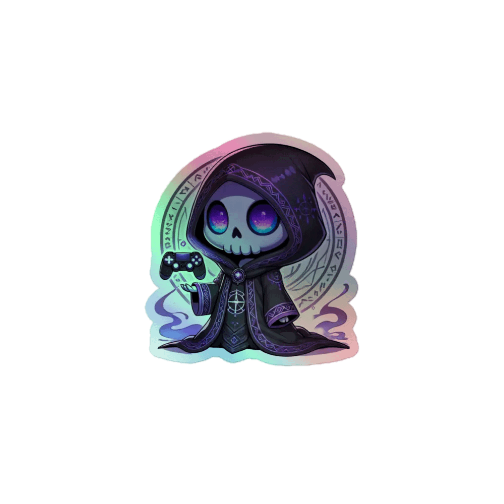 GrimmyReaperSyn Character Holographic Sticker ✨💀 product image (1)