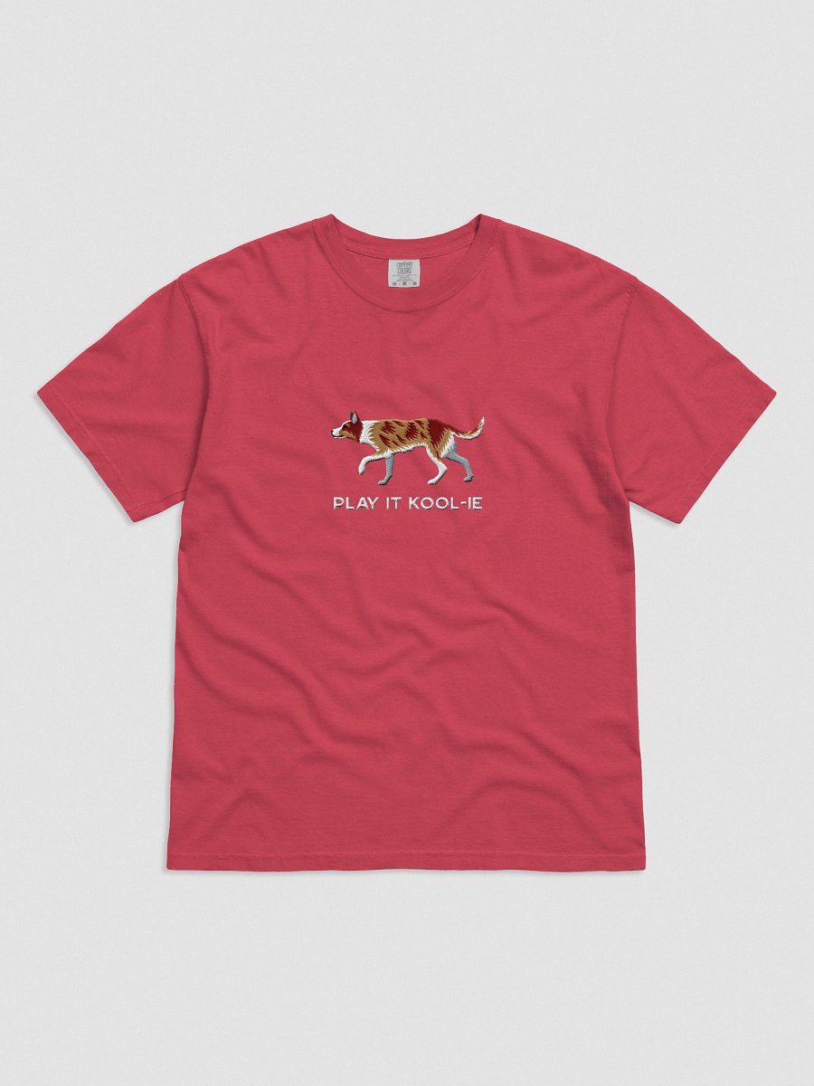 Play It Kool-ie T-Shirt(Embroidered) of an Australian Koolie(Red Merle Tricolor) product image (41)
