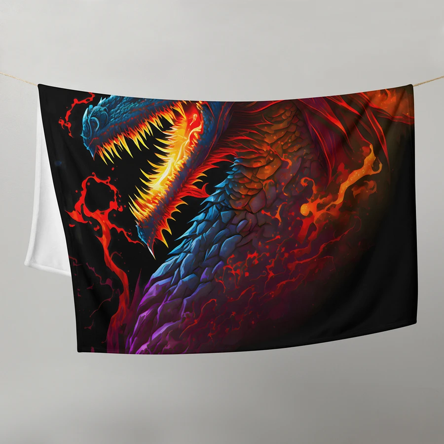 Fiery Dragon Head for Dragon Lovers Kids Boys Girls Dragon Gift Throw Blanket product image (4)