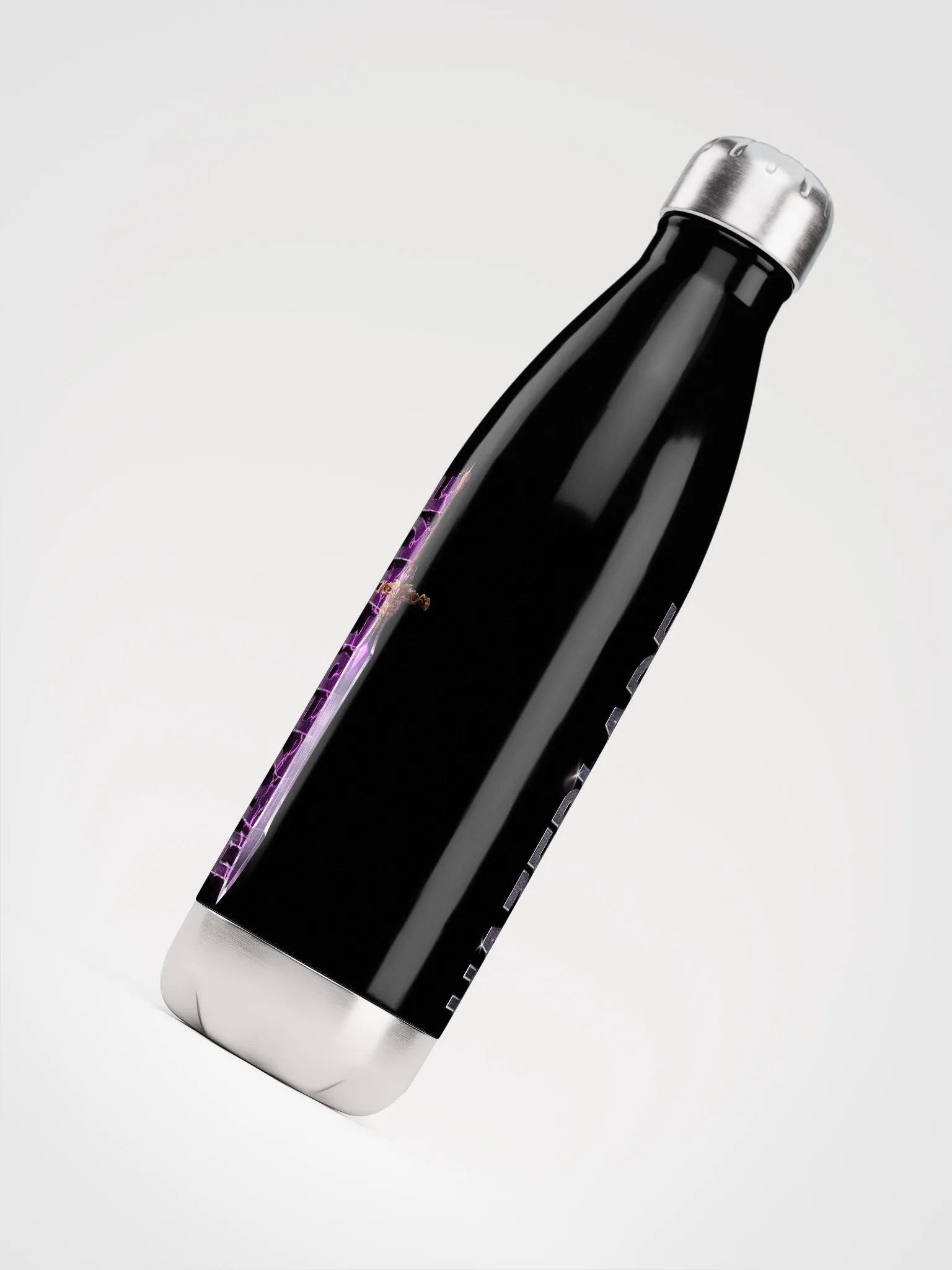 Hazeblade Lightning Sword Stainless Steel Water Bottle [Black] product image (4)