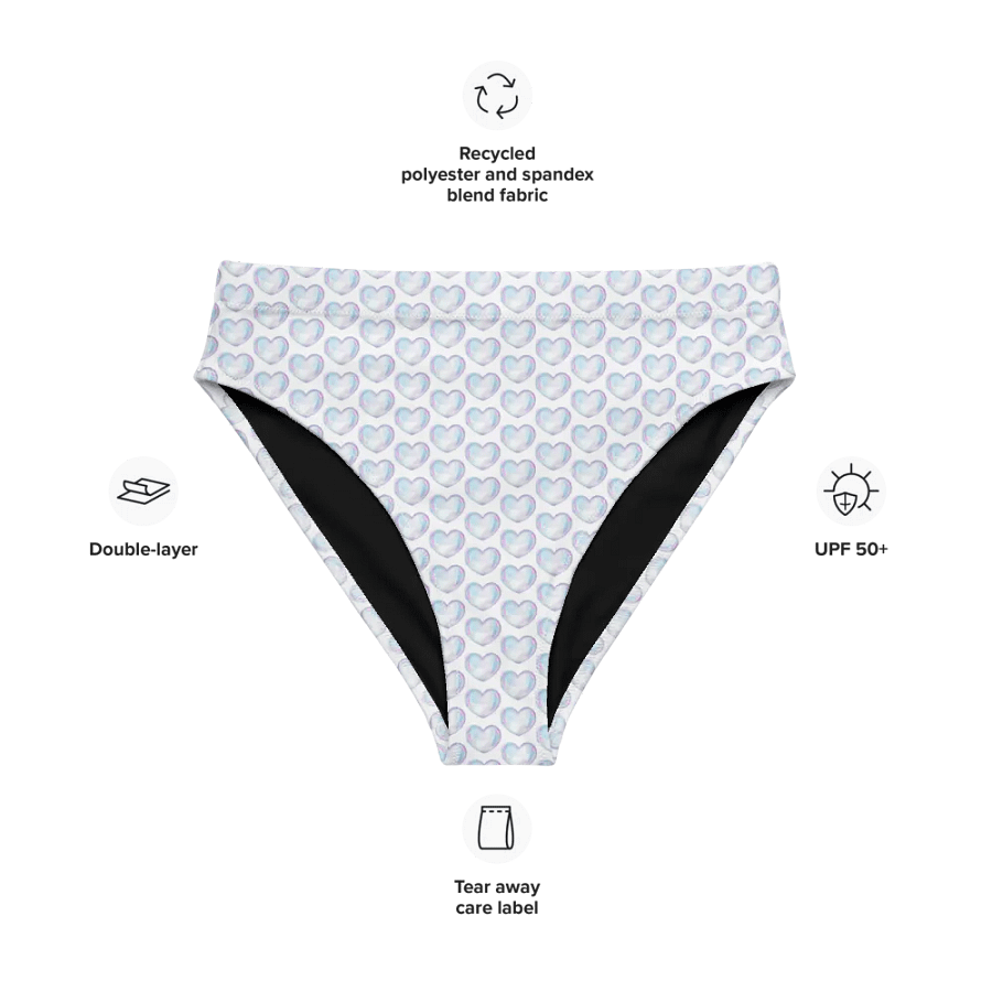 High Waisted Heart Bubble Bikini Bottoms product image (9)