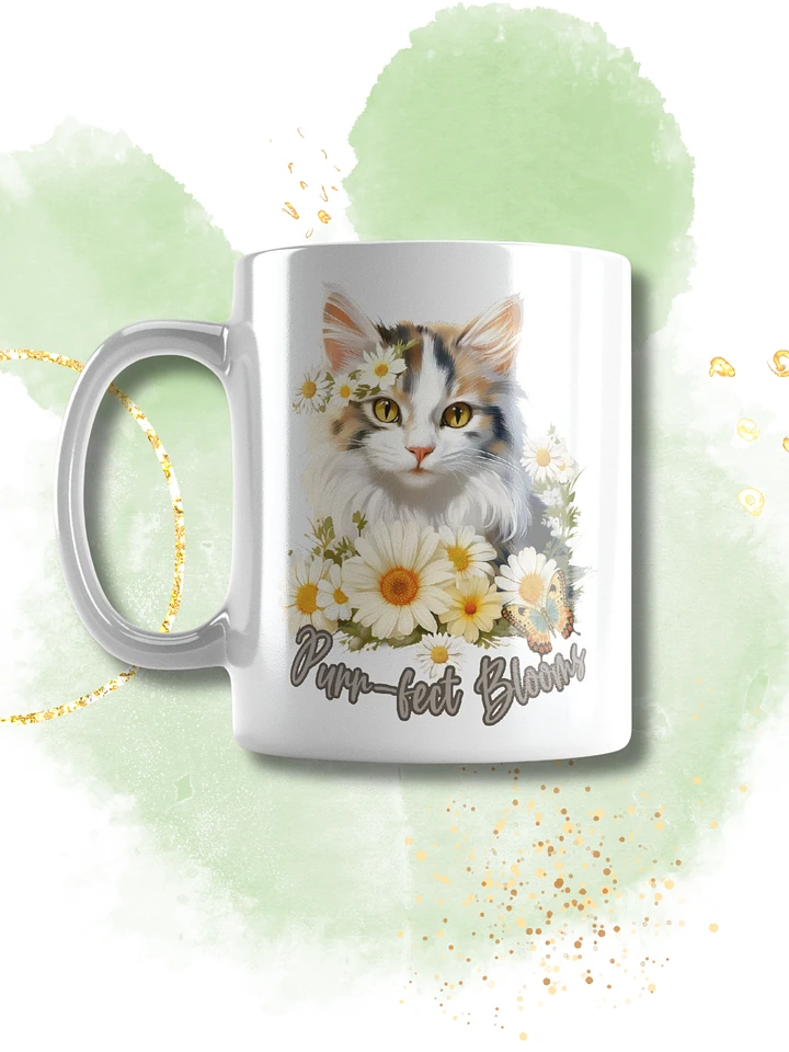 Purr-fect Blooms Spring Daisy Floral Cat Mug product image (1)